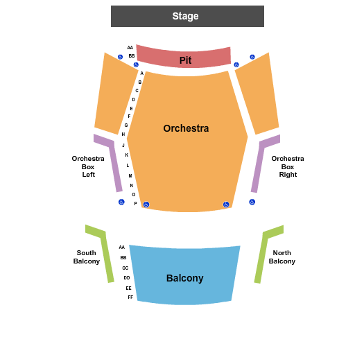 Madison Theatre - Molloy College End Stage Seating Chart